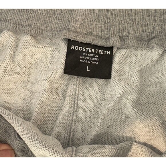 Rooster Teeth Sweatpants Mens Heather Gray RT Logo RARE ATX 2003 - Picture 6 of 7